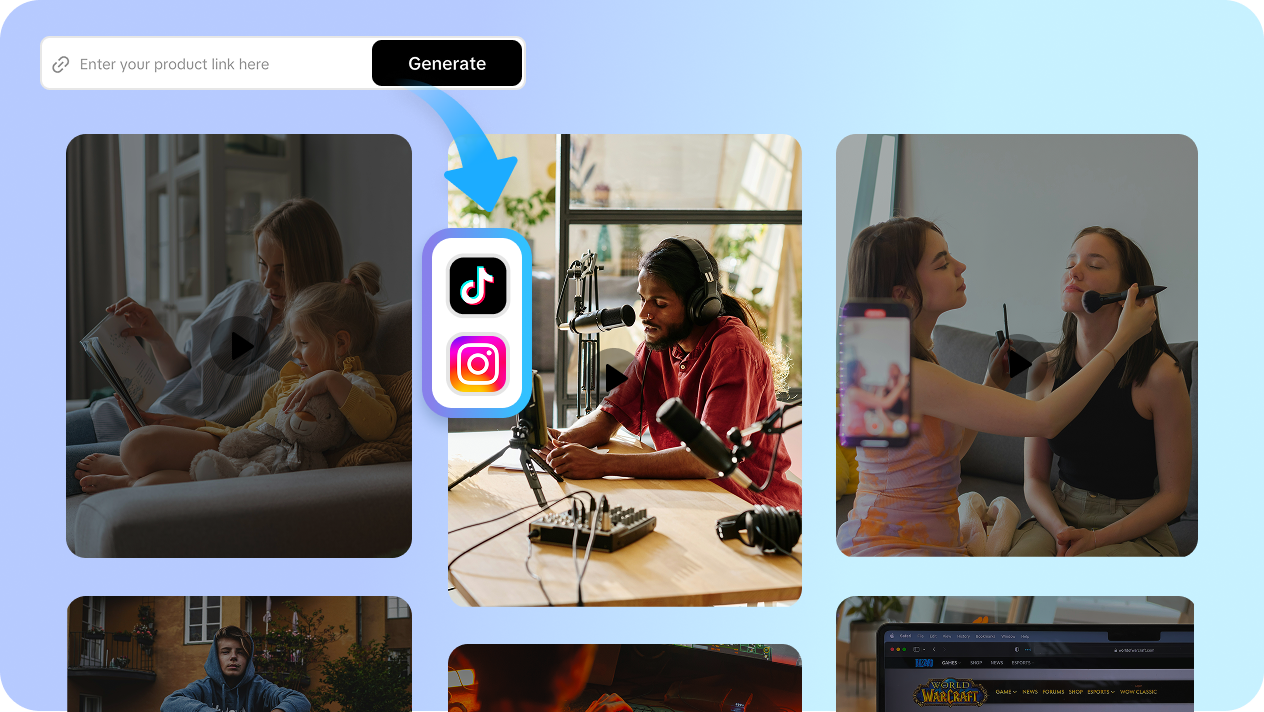 Transform product URLs into captivating videos